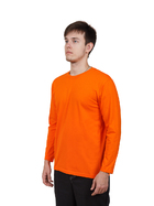 Футболка мужская с длинным рукавом оранжевая